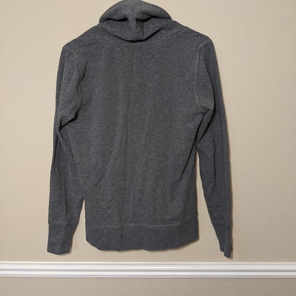 Eddie Bauer Grey Pullover V-Neck Sweatshirt with Front Pouch - Picture 2 of 7